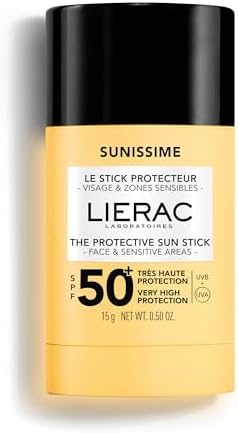 Lierac - Sunissime - Lo Stick Protettivo SPF50+ - Protezione per viso e zone sensibili - Texture invisibile - Finitura naturale Glowy - Formato da viaggio - Tutti i tipi di pelle - 15g