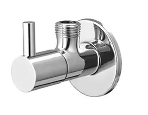 ACROME Stainless Steel Turbo Angle Valve with Wall Flange, Chrome Finish (1-Piece ) Angle Cock