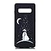 Produktbild Artfeel Schwarz Weich Silikon Hülle für Samsung Galaxy S10 Plus,Sternenhimmel Design Handyhülle mit Süß Paar Muster,Ultra Dünn Flexibel TPU Bumper Kratzfest Zurück Schutzhülle