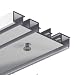 Produktbild Gardineum 280 cm Gardinenschiene, alle Längen bis 4,60 m mögich, Vorhangschiene Aluminium, 3-läufig Objetkschiene - vorgebohrt, weiß, glatte glänzende Oberfläche
