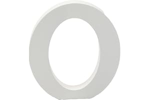 HOME SOLAZZIA Dekorative weiße Holzbuchstaben und Zahlen, 15 cm (0)