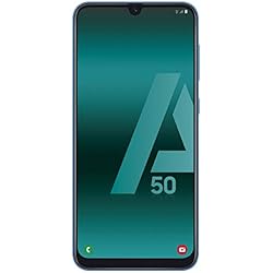 Samsung Galaxy A50 - Smartphone de 6.4" FHD sAmoled Infinity U Display (4GB RAM, 128GB ROM, 25MP, Exynos 9610, Carga rápida), Azul [versión española]