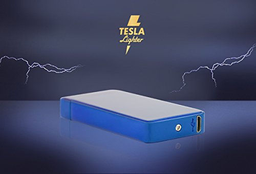 Tesla-Lighter T01 Lichtbogen Feuerzeug USB Feuerzeug Arc Lighter elektronisches Feuerzeug wiederaufladbar Blau - 5