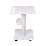 LUVODI Beauty Salon Trolley Cart 2 Tiers Spa Hairdresser Treatment Barber Therapy Dentist Storage Rack Lockable Pedestal Rolling Cart for Beauty Instrument, Tattoo, Pedicure
