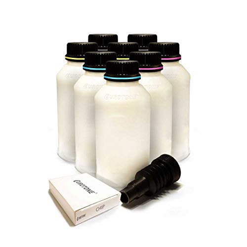 8x Eurotone Refill Powder + Chips for HP Color LaserJet Enterprise CM 4540 fills CE264X CF031A-33A