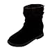 Produktbild Stiefel Damen Flache Schuhe Sonnena Ankle Boots Frauen Halbschaft Stiefel Runder Zeh Damen Low-Heels Schuhe Wildleder Martin Stiefel Frühling Herbst Stiefel Outdoor schuhe (38, Sexy Schwarz)