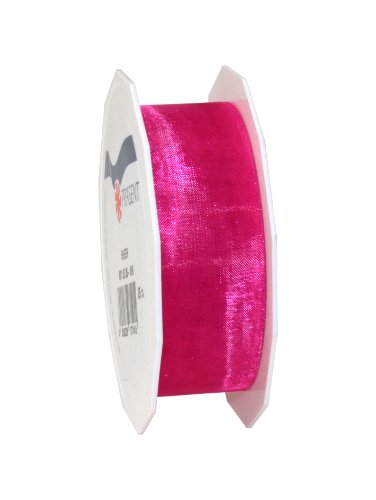 Organzaband Sheer koralle/pinkB25mm