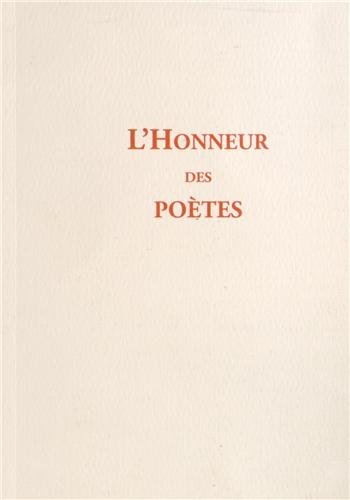couverture de : L'honneur des po&egrave;tes