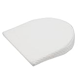 Waroomss Oreiller pour bébé anti reflux,Plan Incliné pour Lit, Pour Matelas Bébé et Sommeil, Universel, 100% Coton, Housse Amovible Imperméable,Blanc