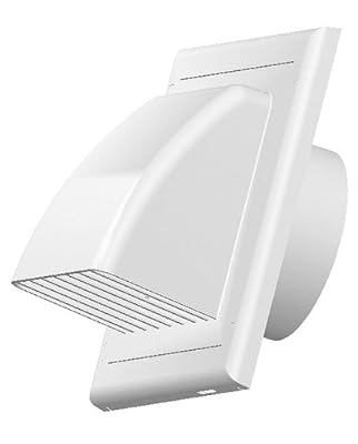 Awenta Grille de ventilation d'évacuation insufflation abzug Revêtement anti-retour ø 100 mm ABS Blanc Extérieur Hotte