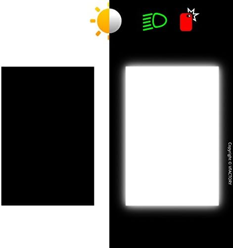 B REFLECTIVE, (4 Pack) Retro reflective DIY kit, Night high visibility safety, Universal adhesive for Bike/Stroller/Buggy/Helmet/motorcycle/Scooter/Toys, 20 x 30 cm sheet, Black