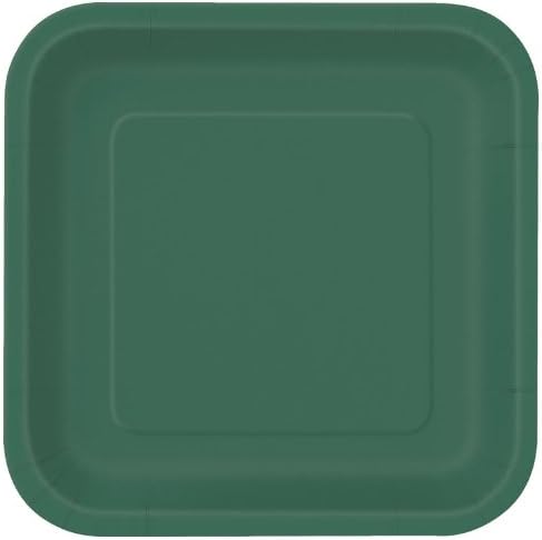 Forest Green 7" Square Paper Plates [16]