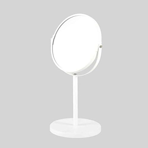 Makeup Mirror Desktop Portable With Mirror Simple Large Round Mirror Dormitory Desktop Princess Mirror Double-sided Zoom, Multi-color Optional, Installation Must Use Phillips Screwdriver Xuan - worth having ( Color : White )