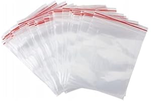 Emi4U Grip Seal wiederverschließbare Plastikbeutel, 100 Stück, Zip-Lock-Aufbewahrungsverschluss, Plastikbeutel, 6 x 8 cm