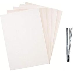 Hagspiel bois 10 stk. contreplaqué peuplier + 12 St. laubsägeblätter, Plaques de contreplaqué, 4 mm A 4 (21 cm x 30 cm) blanchi