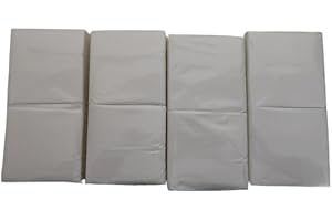 600 Serviettes blanches en papier - Petits et individuels - Texture micropoint - Plus épais et absorbants - 10 x 10 cm Pliés - Hostelnovo