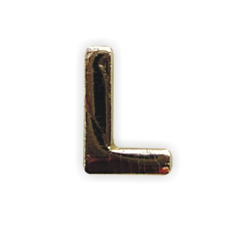 Wachsbuchstabe L gold 8 mm hochglanz - Wachsbuchstabe zum Kerzen selbst beschriften