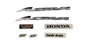 Just rider 2 pcs Scooter Emblem Badge Decal 3D Tank Logo Activa 6G Sticker for Honda Activa(Both Side of Petrol Tank) (6G)