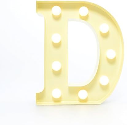 GiggleBeaver Carnival Letter Lights - Vanilla (Letter D)