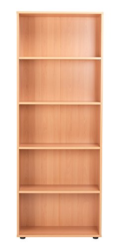 Office Hippo Bookcase, 200 cm High, Wood, Beech, Tall