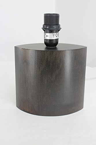§ § Solid Wood Contemporary Table Lamp Base Made in Europe. Elliptical Ebony Aspect E14 60 Watt Lampshade Not Included