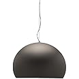 Kartell Small FL/Y Lampada da Soffitto, Marrone Opaco, Diametro 38cm