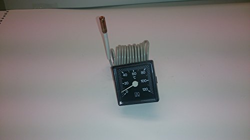 Kessel-Thermometer 45 mm x 45 mm, Anzeigebereich 0 – 120 °C m. Kapillarleitung 1500mm - 2