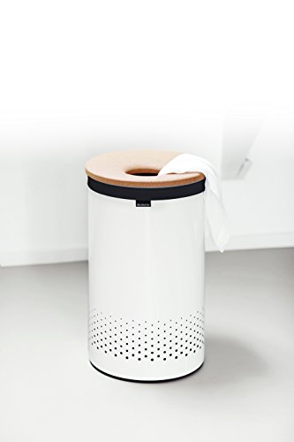 Brabantia 104404 Wäschebox 60 L Korkdeckel, weiß - 7