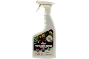 VITHAL GARDEN VITHAL Protezione Totale Piante - a base di Equiseto e Ortica, Insetticida Fungicida Acaricida, 100% Naturale e Biologica, Contro Insetti e Funghi, ideale per Piante da Frutta, Vite e Ortaggi, 500ml