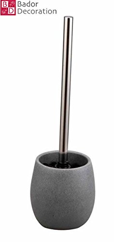 5 tlg. Badezimmer Set Bad Set Bürstenhalter Seifenspender Bürstenhalter Grau - 3