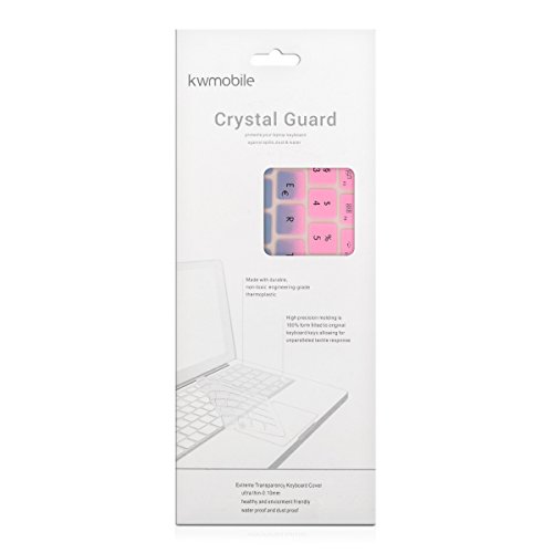 kwmobile Tastaturschutz Apple MacBook Air 13“/ Pro Retina 13“/ 15“ – QWERTZ Silikon Laptop Tastaturfolie – Notebook Tastaturschutzfolie Hellblau Rosa - 5