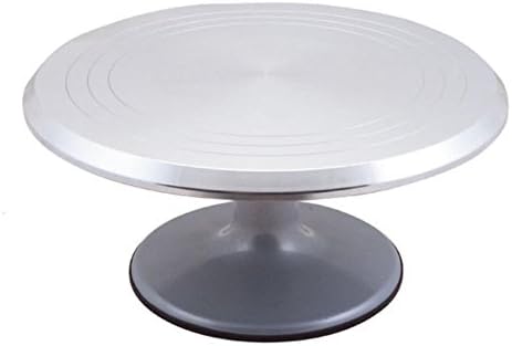 Xiuxiandianju 12-Inch 360 Degree Rotating Cake Stand Cake Decorating Turntable (stainless steel)