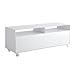 Produktbild müller möbelfabrikation Mobile Line R 109N Sideboard mit Klapptür, signalweiß RAL 9003 seidenmatt mit Transparentrollen 119.5x45x40cm