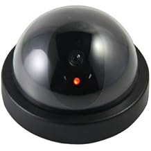 Okayji Dummy Fake Security CCTV Dome Camera With Flashing Red Led Light