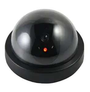 Okayji Dummy Fake Security CCTV Dome Camera With Flashing Red Led Light