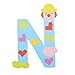 Tatiri Crazy Clown Letter N ((Blue) Hearts)