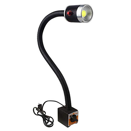 Magnetfuß Licht Cob Arbeitslampe Flexible Schwanenhals Stehen 20 Zoll 500 Lumen für Drehmaschine Cnc Fräsen Bohrmaschine Nähmaschine Industriebeleuchtung