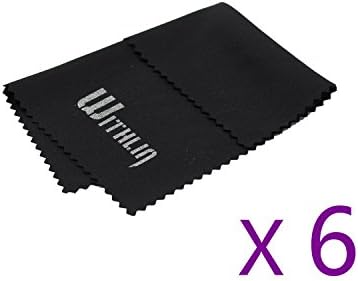 (6 Pack) Withlin Microfiber Cleaning Cloths 5.5 x 5.5 inches for All Camera Lens, Eyeglasses ,LCD Screens, Tablets, and Other Delicate Surfaces, etc.
