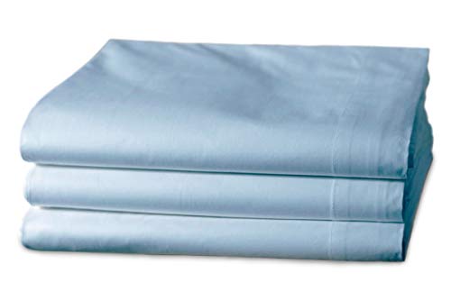 Clinotest Glatte Bettlaken in 100x200 cm, Pastellblau, 100% Baumwolle, auch für Abdeckungen/Tischdecken / Fangolaken/Sommerlaken zum Zudecken