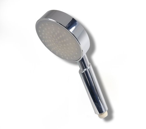 Incutex LED Duschkopf Wellnessbrause Brausekopf färbt sich je nach Temperatur in Blau Rot Grün - 3