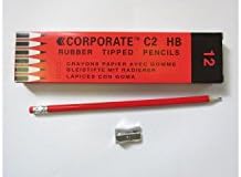 Pencil with Eraser HB Red Barrel Suitable for Kids School Home and Office [Pack 12]