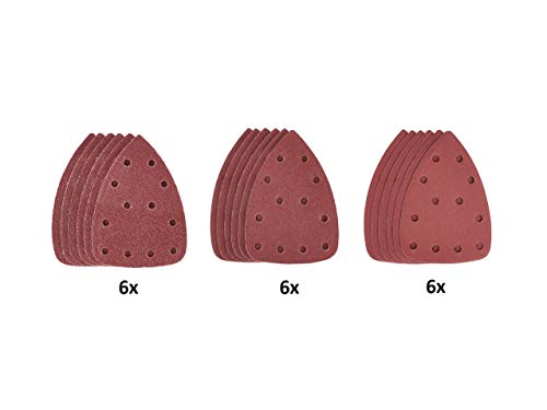 PAPEL DE LIJA TRIANGULAR 18UD PARKSIDE PHSZ 18 C3 143mm x 98mm MADERA LIJADO PARA LIJADORA PHS160