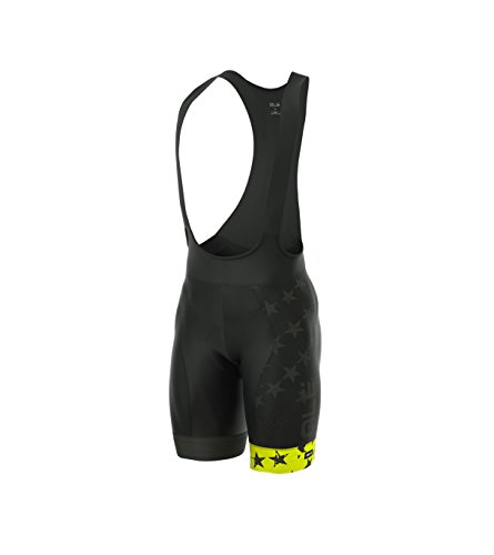 Ale Graphics PRR Star Bibshorts (Mens) (SS17) - Black/Fluo Yellow - Small
