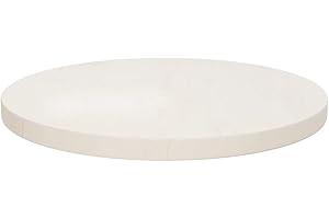 Annlera Tischplatte aus Holz Runder Desktop Dekorplatte Schutzplatte Ersatztischplatte für Esstische Couchtische oder Gartentische Modernes Design Leicht zu Reinigen Weiß 40x2,5 cm