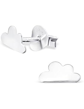 Janusch Ohrstecker Wolke 925 Sterling-Silber, Serie Mond und Sterne