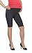 Jandaz Standard Or Winter Full Length Cropped Short Maternity Leggings Over Bump 95% Cotton Wide Range of Colours (Small, Short Dark Grey)
