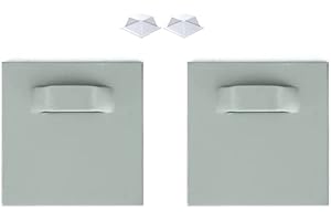 WANDBREITE Self-Adhesive Mounting Set, Picture Holder, Mirror Holder, Dibond Hanger, Adhesive Plates (2 x Holders, Silicone Buffers, 45 x 45 mm)
