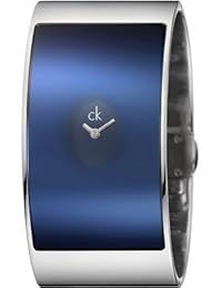Calvin Klein K3423706 - Reloj analógico de cuarzo para mujer con correa de acero inoxidable, color plateado