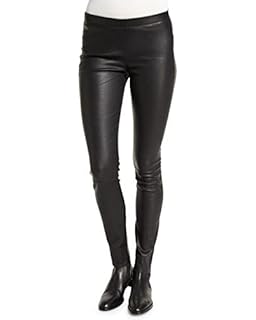 black leather look jeggings