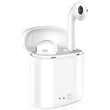 Qeezo Bluetooth Kopfhörer, Kabellos V4.2 in Ear TWS Headset mit eingebautem Mikrofon Tragbare Ladestation Deep Bass Stereo Sound für iPhone Android Handys